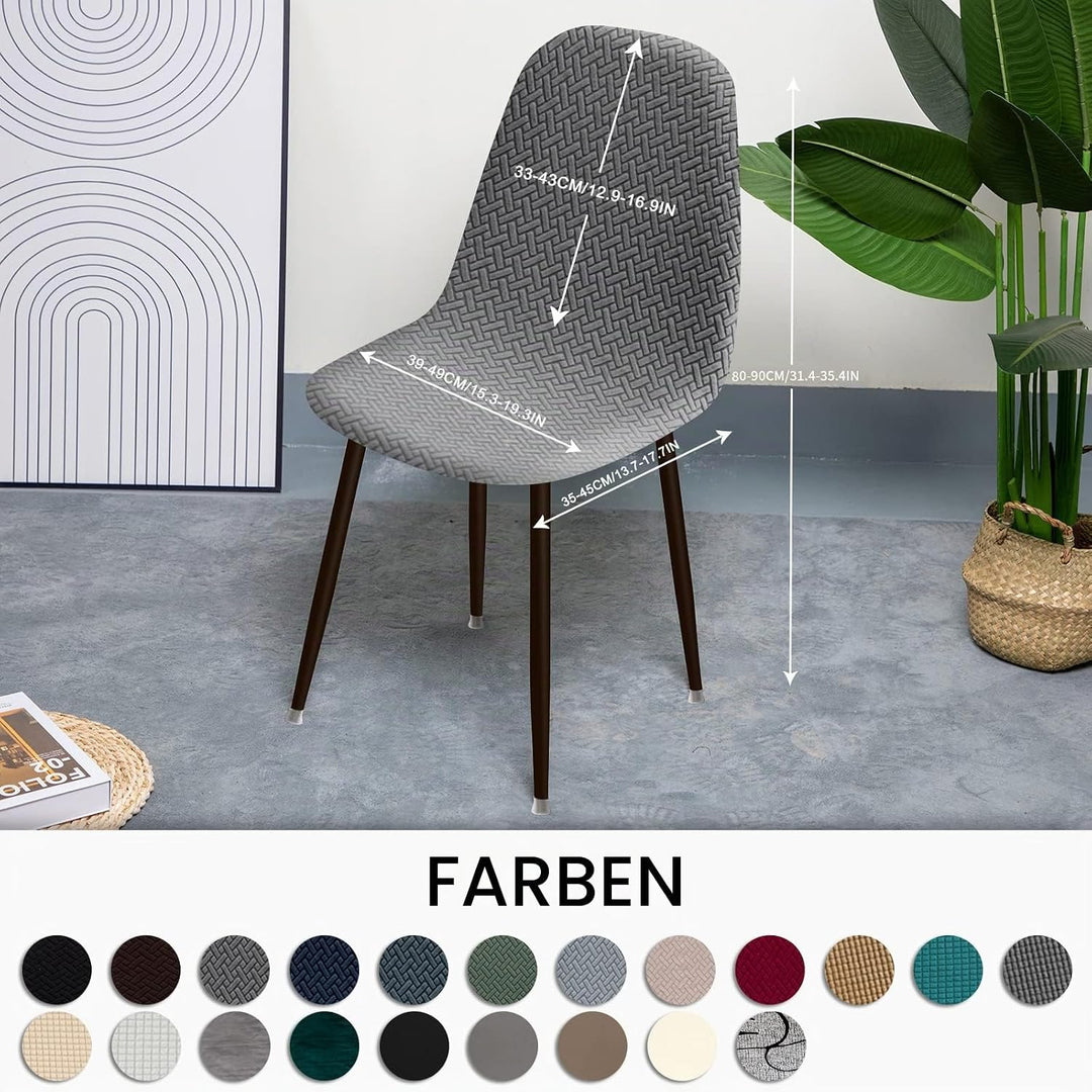 Stuhlhussen 4er Esszimmer Strech Stuhlhussen für Esszimmerstühle Universal Waschbar Bezug Stuhlhusse