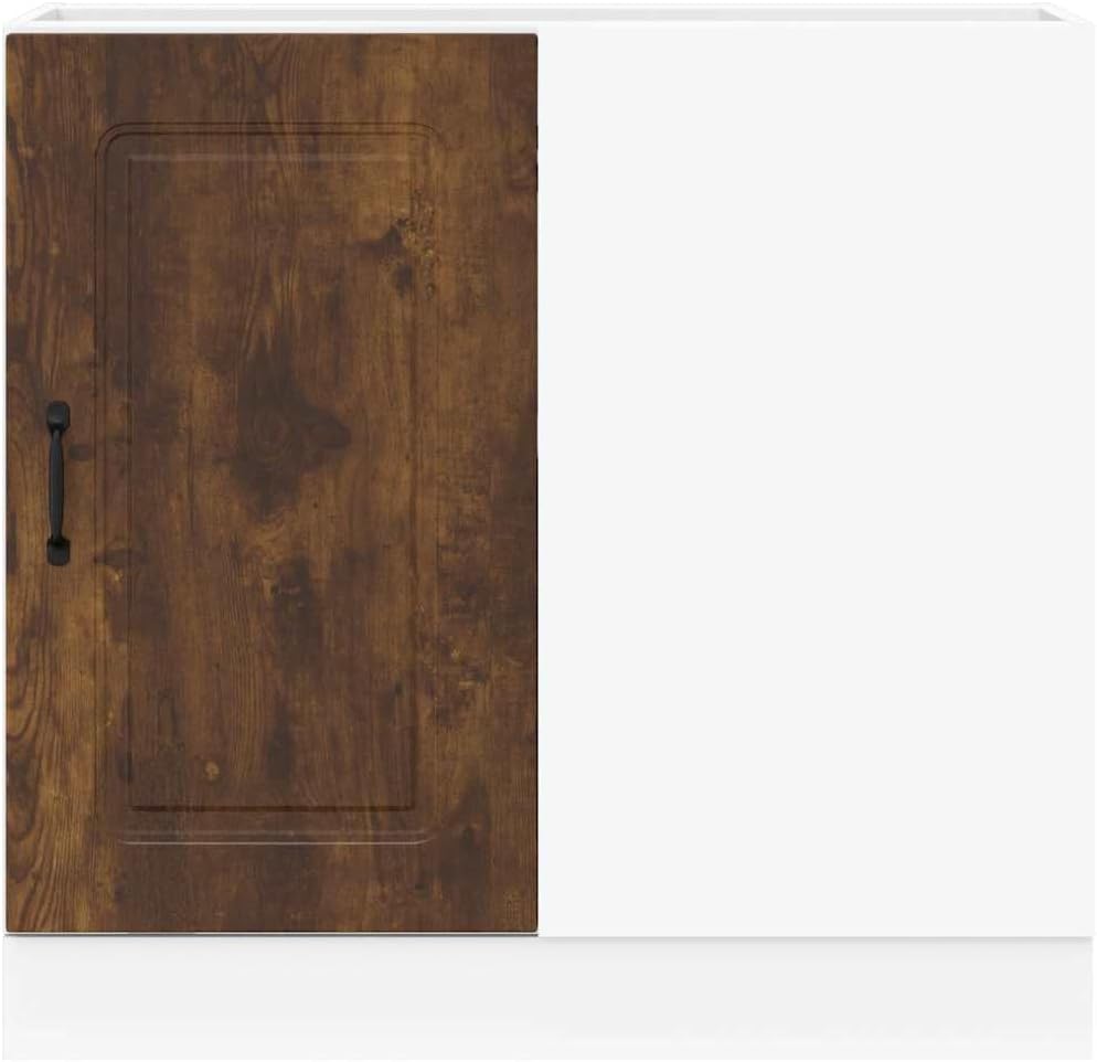 vidaXL Küchenunterschrank Kalmar Räuchereiche Holzwerkstoff, Spülenunterschrank, Schrank Küche, Lage