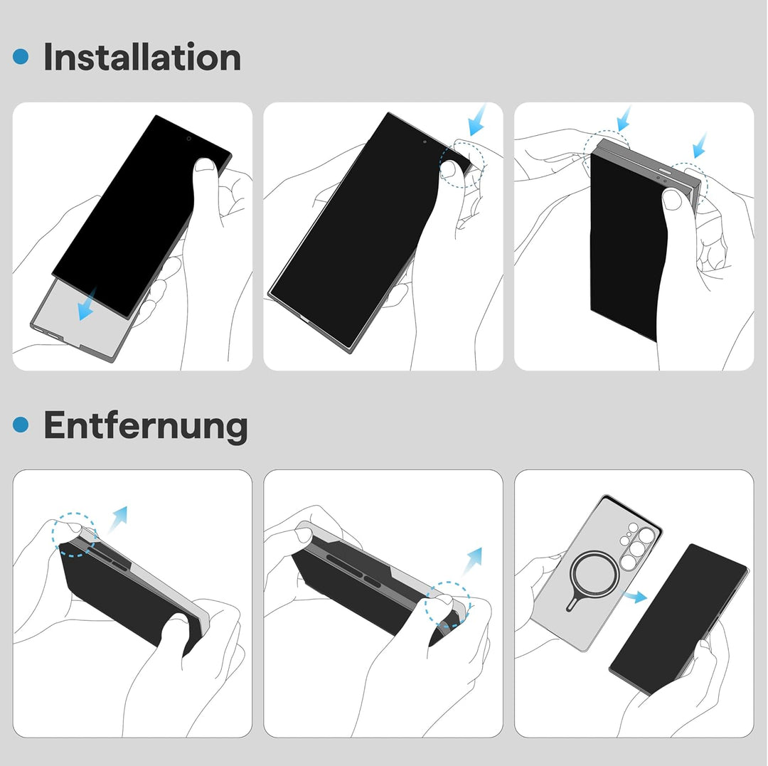 pitaka Hülle für Samsung Galaxy S25 Ultra Ultradünne Handyhülle aus Aramidfaser Magnetische Schutzhü