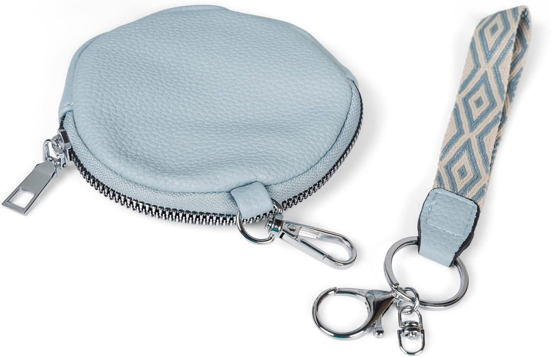 styleBREAKER Damen Halbmond Crossbody Schultertaschen Set 3-Teilig, Schultergurt mit Muster, Schlüss