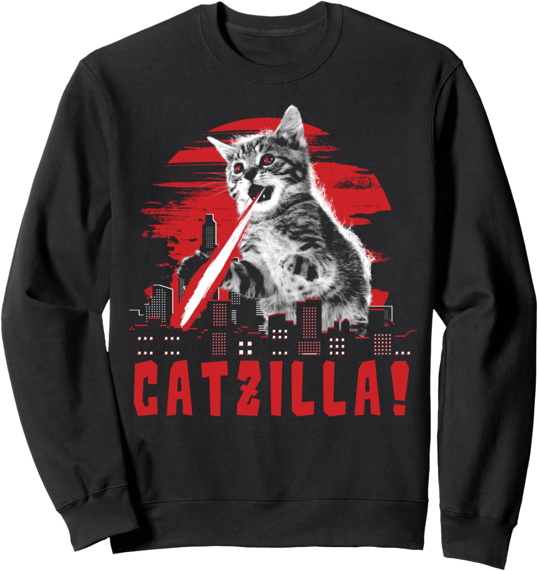 Beware Catzilla Laser Cat Sweatshirt