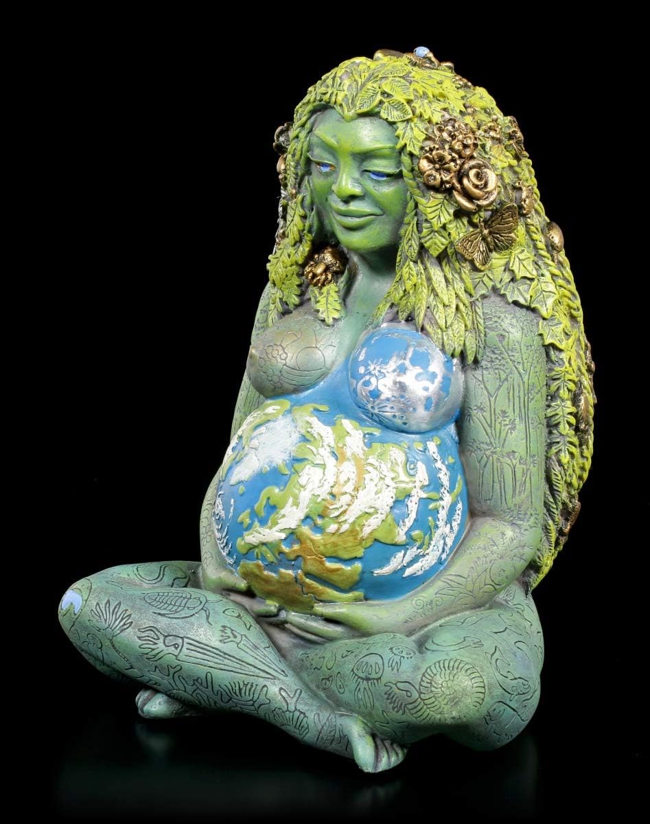 Oberon Zell Tausendjährige Gaia Figur - Mutter Erde | Dekofigur, handbemalt by