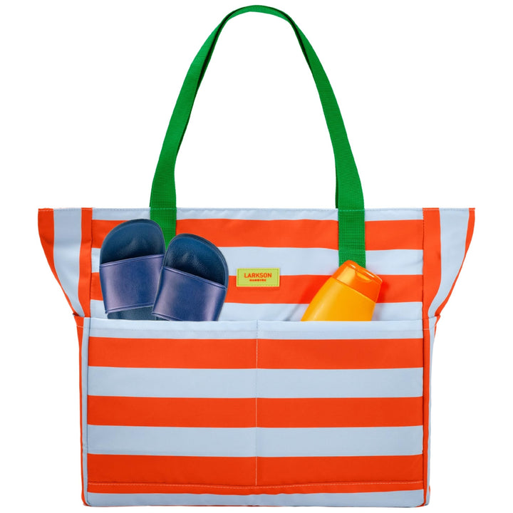 LARKSON Strandtasche Damen & Herren - Linn - Grosse Beach Bag für Strand, Schwimmbad, Pool - Tote Ba