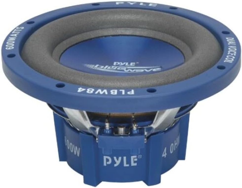 1 Pyle PLBW84 Blaue subwoofer Automobil von 300 watt rms e 600 watt max 8" 20 cm 200 mm tiefton Laut