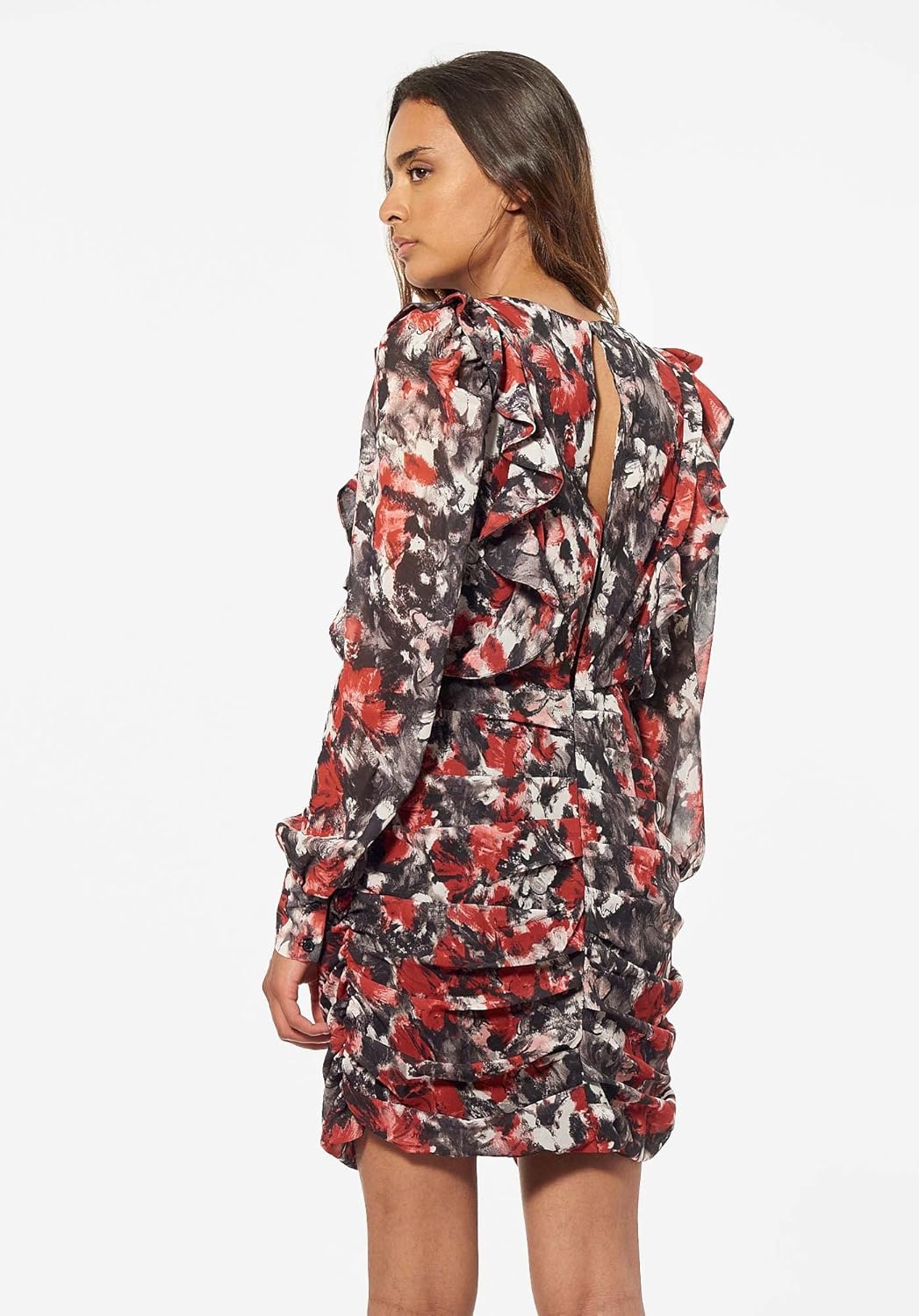 KAPORAL Damen Damenkleid-Modell NINA-Farbe: Wine-Grösse M, XS