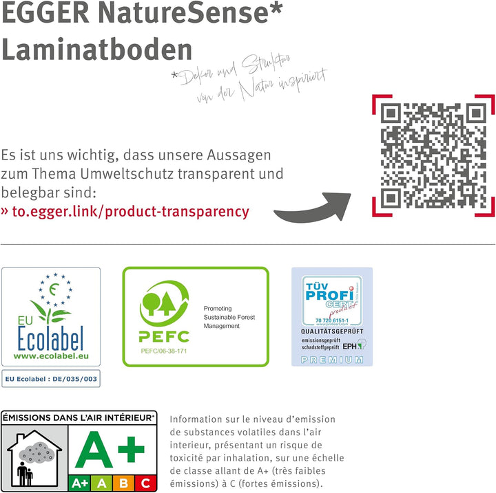 EGGER NatureSense Laminat EL2805 Parkett Eiche 1292x193x8mm (1,995m²) 1,995m² | Boden, 1,995m² | Bod