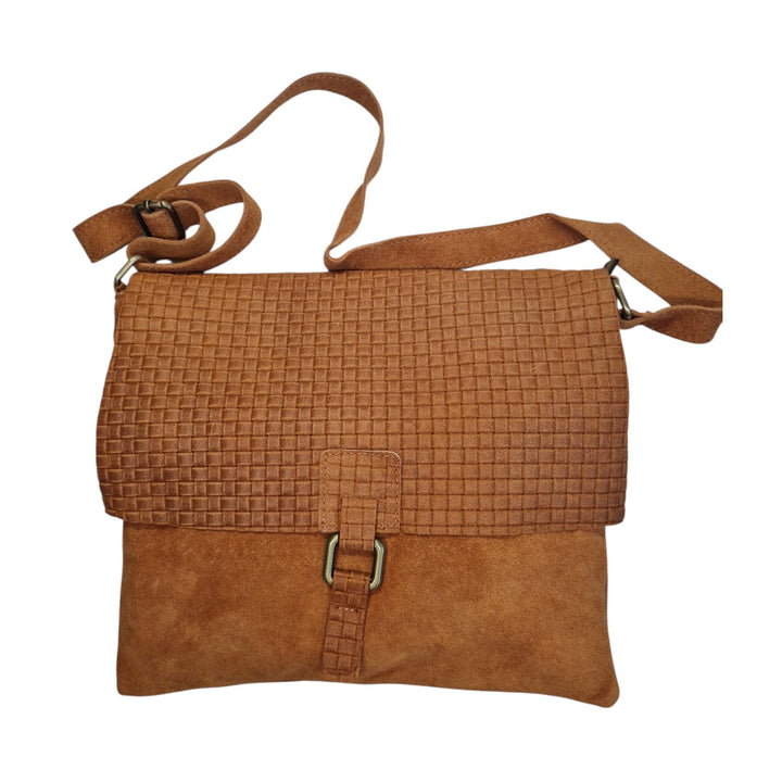 zarolo UNISEX lassige Umhängetasche, Messenger, Schultertasche, Cross Body, Wildleder Tasche, Handta