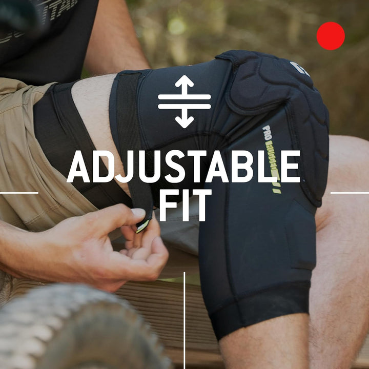 G-Form Pro Rugged 2 Knieschoner für Radsport, BMX, MTB, Downhill-Skateboard, Grösse XXL, Schwarz XXL