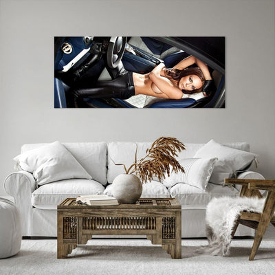 Wandbilder Dekoration Wohnzimmer Schönheit Körper Auto Modell Panorama Bilder auf Leinwand 120x50cm