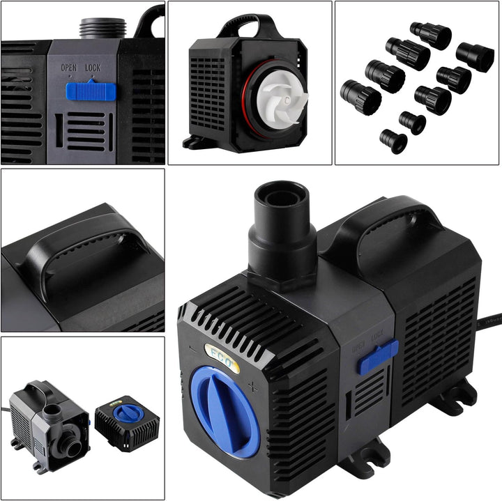 everfarel Eco Teichpumpe Pumpe Bachlaufpumpe 20W CTP (3600l/h) Wasserpumpe 3600 L/H, 3600 L/H