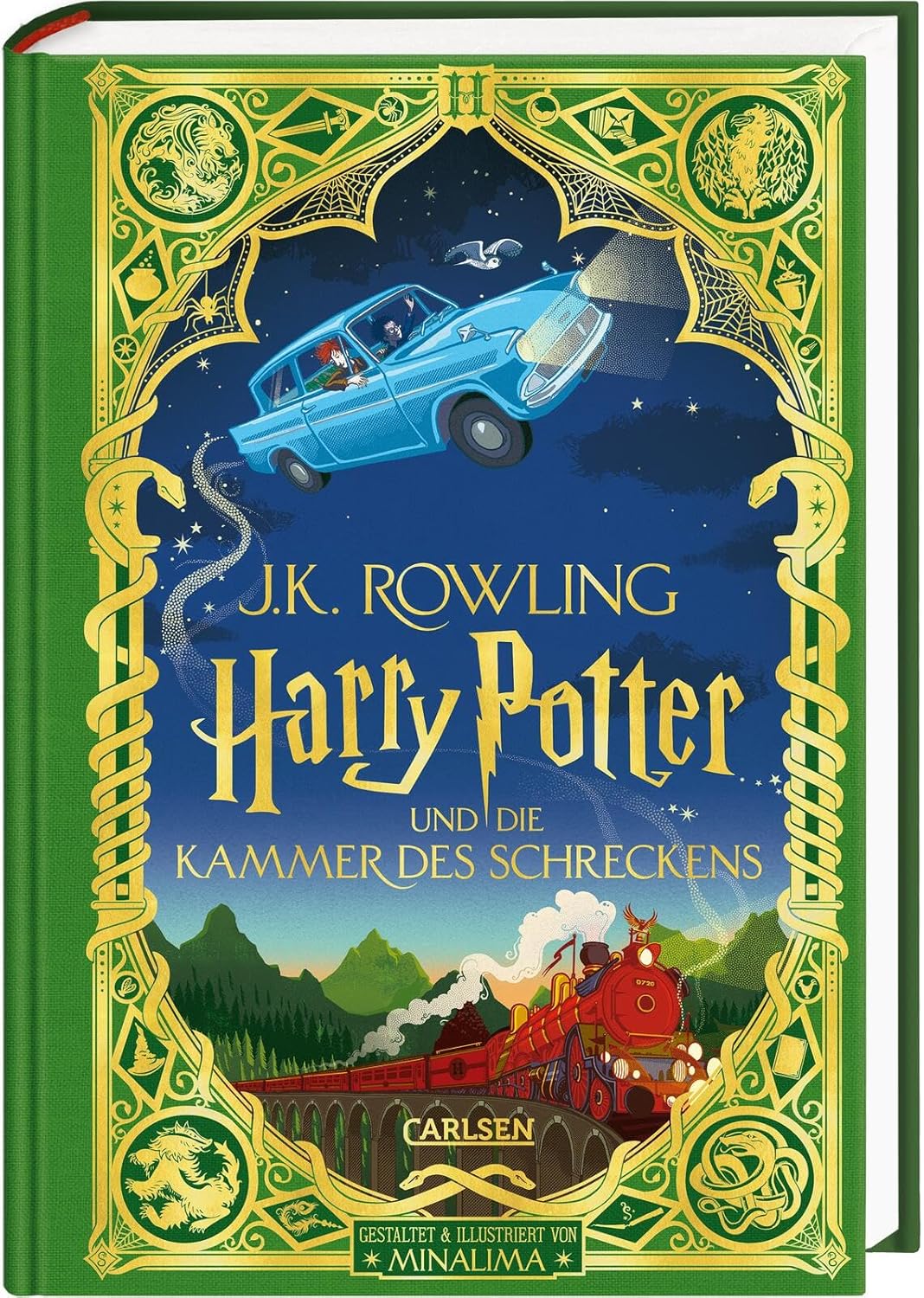 Harry Potter und die Kammer des Schreckens (MinaLima-Edition mit 3D-Papierkunst 2): Farbig illustrie