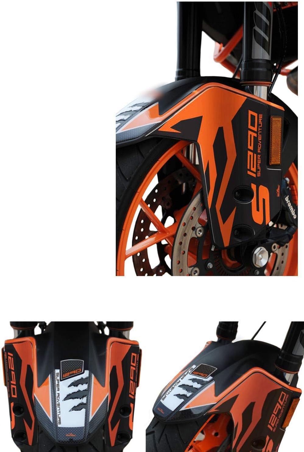 Resin Bike Aufkleber für Motorrad Kompatibel mit KTM 1290 Super Adventure S 2017 2020 Schwarz. Seitl