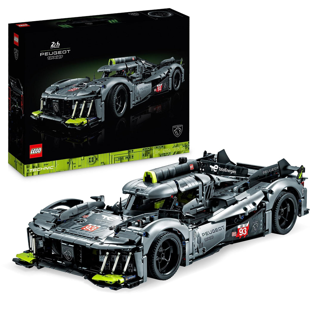Lego 42156 Technic Peugeot 9X8 24H Le Mans Hybrid Hypercar, legendärer Rennwagen, Modellauto-Bausatz