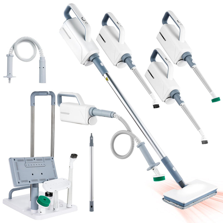Dampfreiniger Upright mit Abnehmbarem Sampfreiniger Handgerät, Multifunktionsgerät Dampfreiniger&Wis