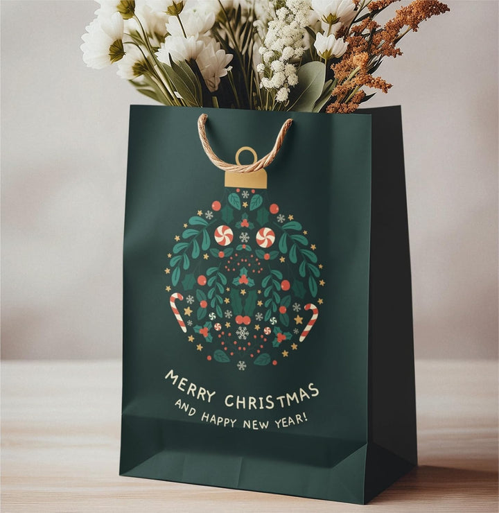 60 XXL-Geschenktaschen für Weihnachten: Weihnachtstüten ideal für Geschenkverpackungen, 60