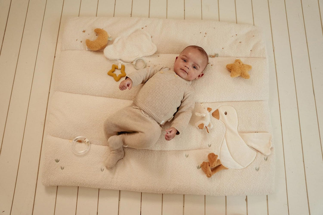 Little Dutch Krabbeldecke Spieldecke Activity Matte Baby (80x100 cm) weiss - Newborn Naturals