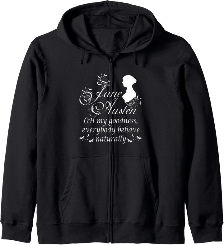 Funny Jane Austen Quotes Pride & Prejudice Book Club Fans Kapuzenjacke