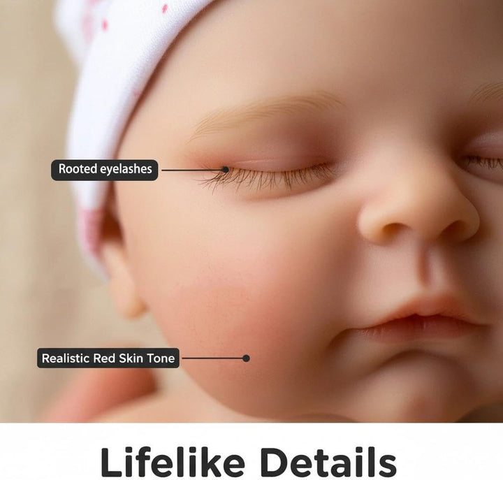 Zero pam Reborn Baby Vollsilikon 30CM Echt Weiche Silikon Baby Mädchen, Babypuppen Wie Echt, Reborn