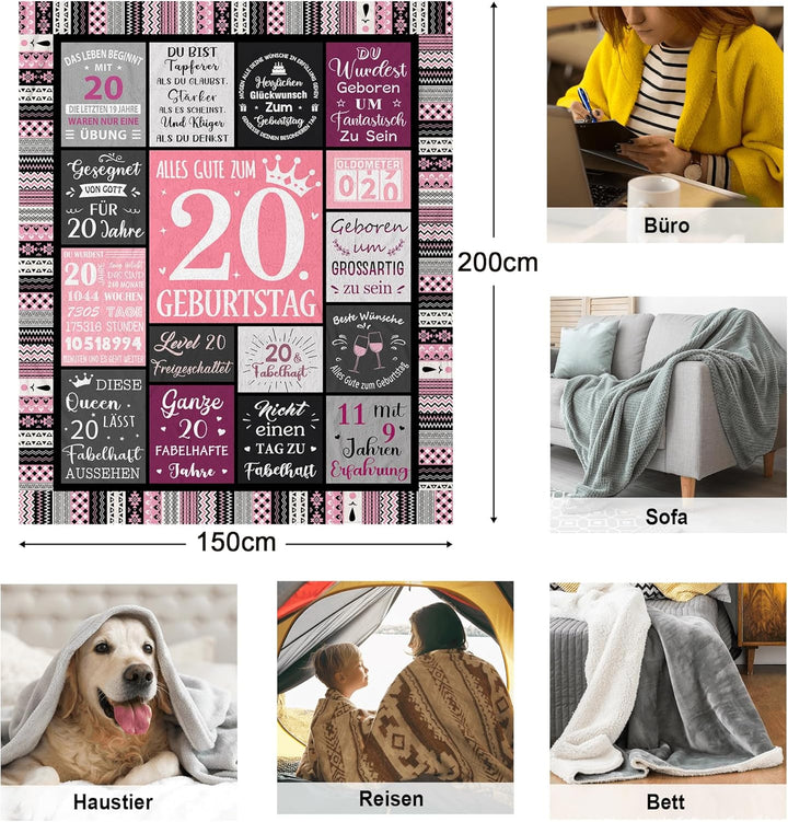 20 Geburtstag Frauen, 20 Geburtstag Deko, 20. Geburtstag Frauen, Geschenke zum 20 Geburtstag Frau, G
