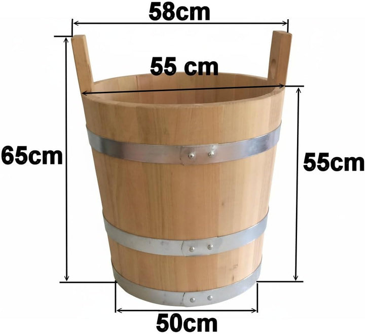 Fassl Baron Krautfass Holz Pökelfass Surfass 89 l Fleischfass Sauerkrautfass Farbe mit Spindel und z