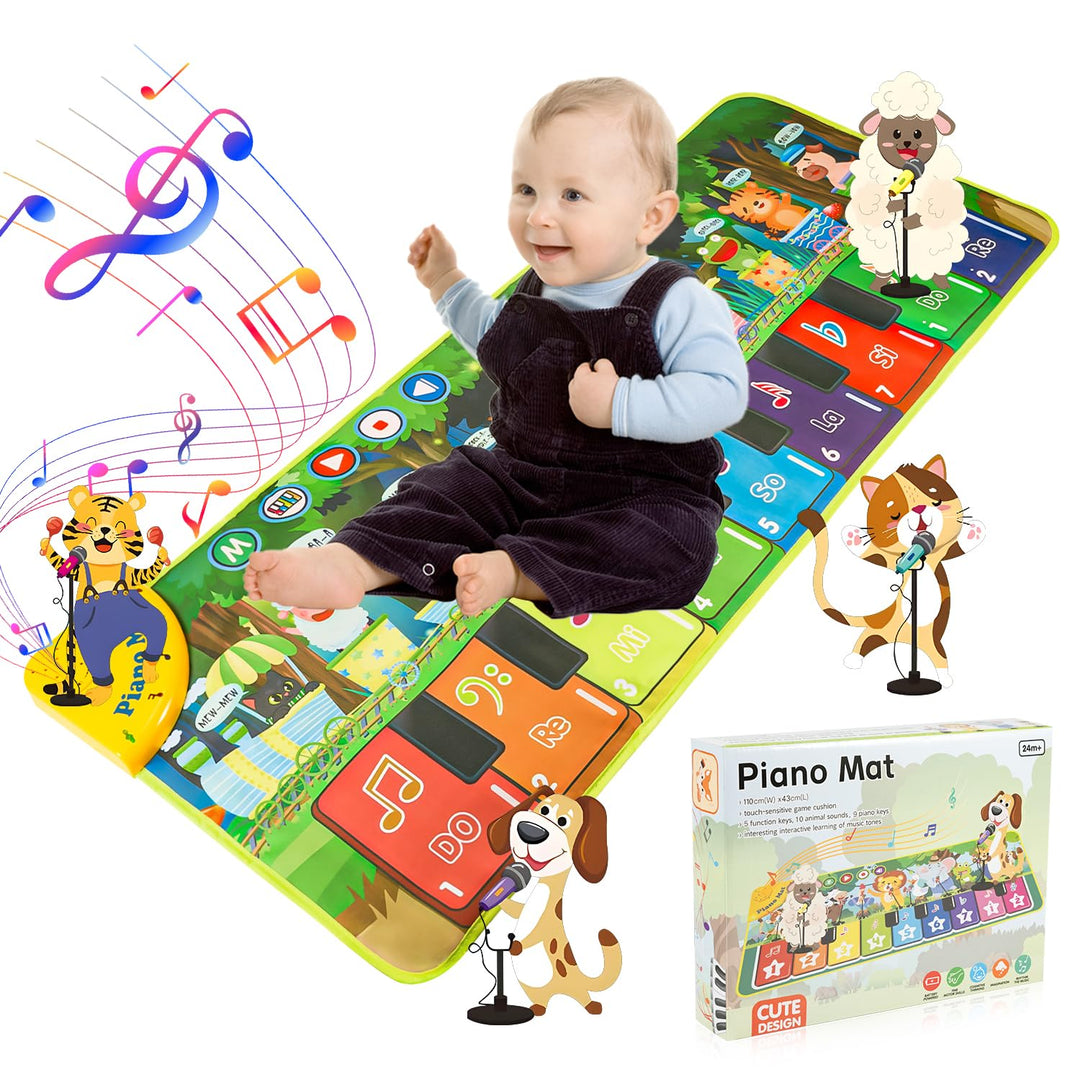 Carehabi Musikmatte Kinder ab 1 Jahr Baby Spielzeug ab 1 Jahr kinderspielzeug Musikinstrumente mit 1
