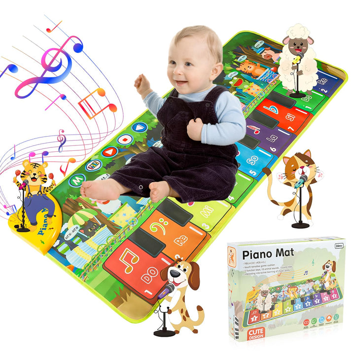 Carehabi Musikmatte Kinder ab 1 Jahr Baby Spielzeug ab 1 Jahr kinderspielzeug Musikinstrumente mit 1