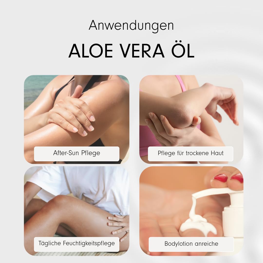 Bio Aloe Vera Öl - Garden of Oils - Made in Germany - Hochwertiges Körperöl - Perfekt für strapazier