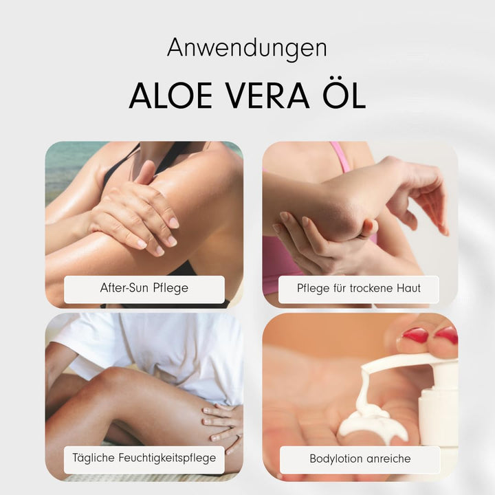 Bio Aloe Vera Öl - Garden of Oils - Made in Germany - Hochwertiges Körperöl - Perfekt für strapazier