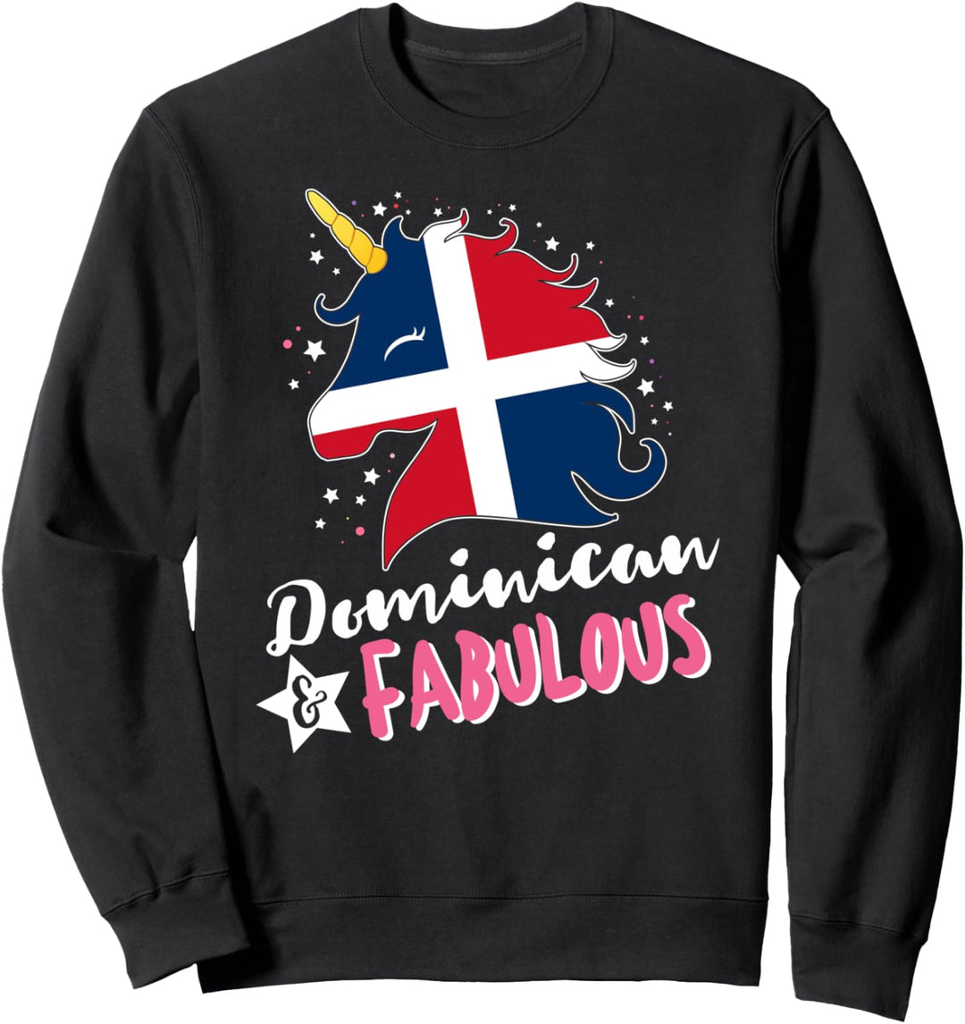 Dominikanische Republik Flagge Dominikanisches Einhorn Sweatshirt