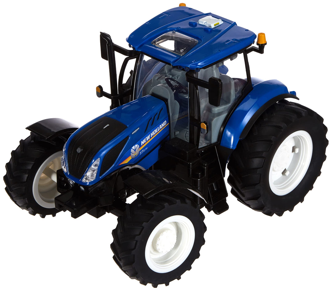 TOMYBritains 43156A1 New Holland, T7.270 Kinder Traktor mit Sound und Licht mit Schaufel zum Ansteck