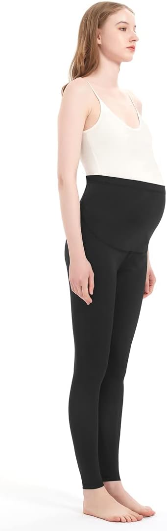 Harssidanzar Damen Bequeme Umstandshosen Nylon Umstandshosen Leggings Schwangere Damen Yoga-Hosen SL