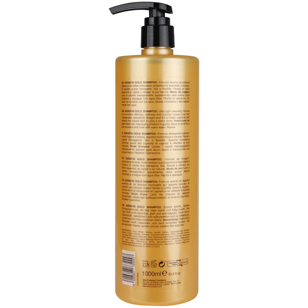 Tahe Botanic Gold Keratin Shampoo, 1000 ml