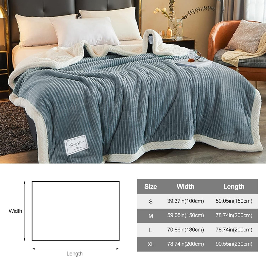 Ergocar Fleecedecke, Kuscheldecke Flauschig Weich und Warme, Sherpa Decke Doppelgesicht Dicke Decke,