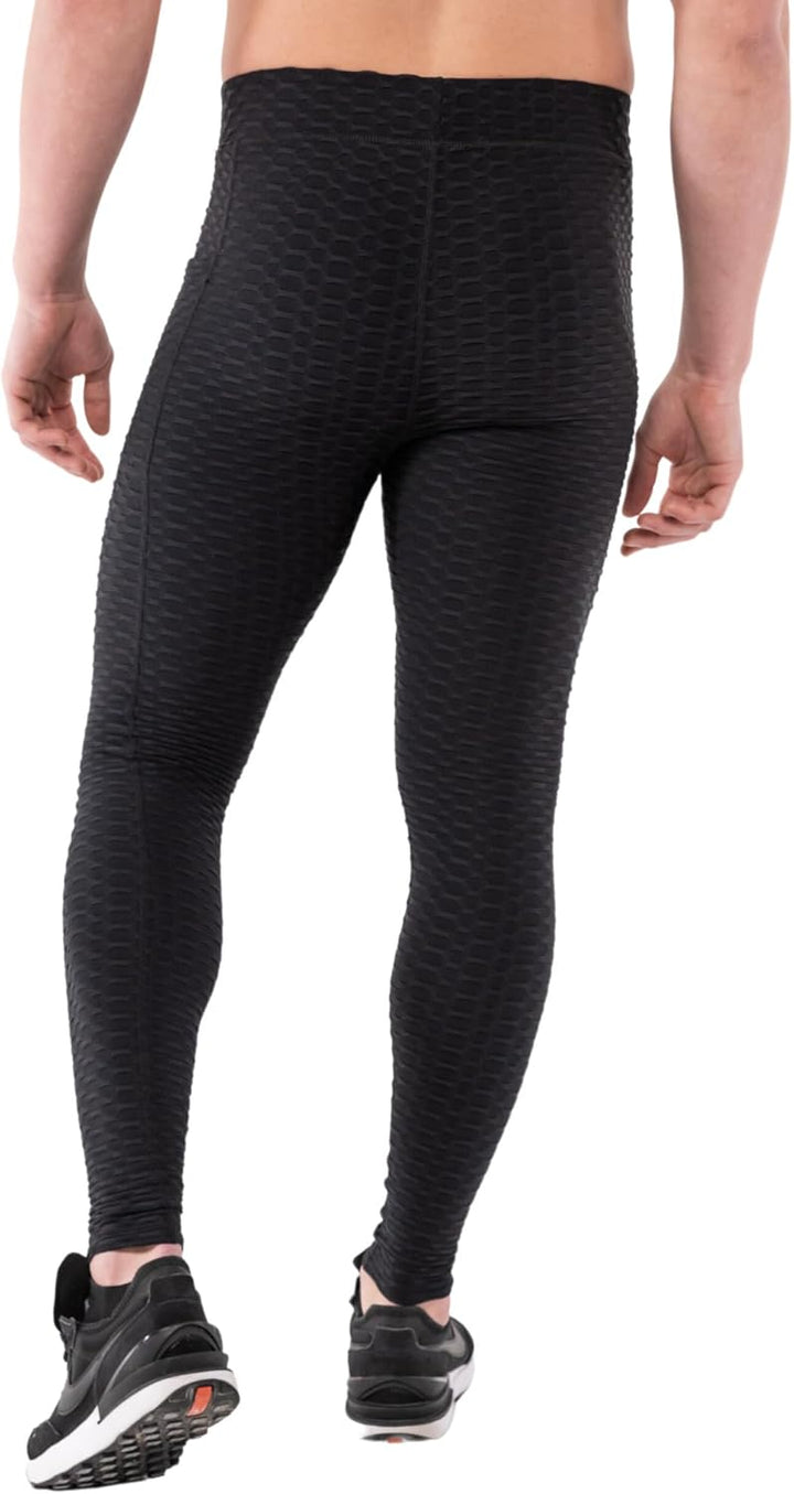 Kapow Meggings Performance Range Männer Leggings Sportkompression mit Taschen S Black Hex, S Black H