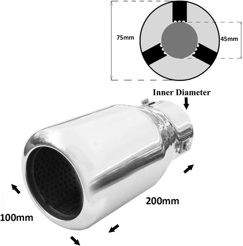 Endrohr Endrohrblenden Auspuffblende Auspuff Blende Endstück Schalldampf Sportauspuff Universal Edel