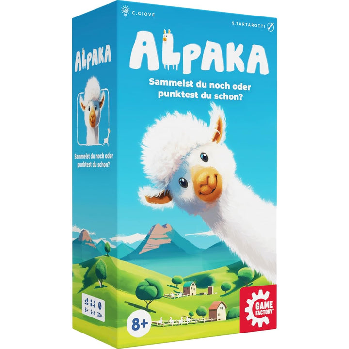 Game Factory 646052 Alpaka, Fluffy Animals, tierisches Deckbauspiel | Familienspiel für 2-4 Personen