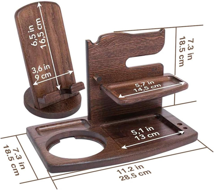 Weihnachten Geschenke für Männer Geburtstag Holz Telefon Dockingstation Schreibtisch Nachttisch Orga