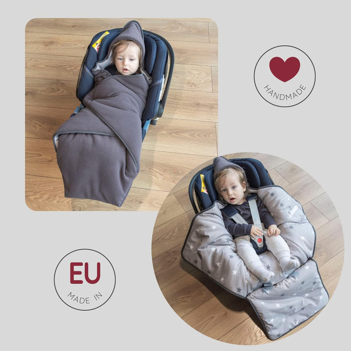 HOBEA-Germany Fusssack Einschlagdecke für die Babyschale Babyschalenfusssack Kinderwagenfusssack Win