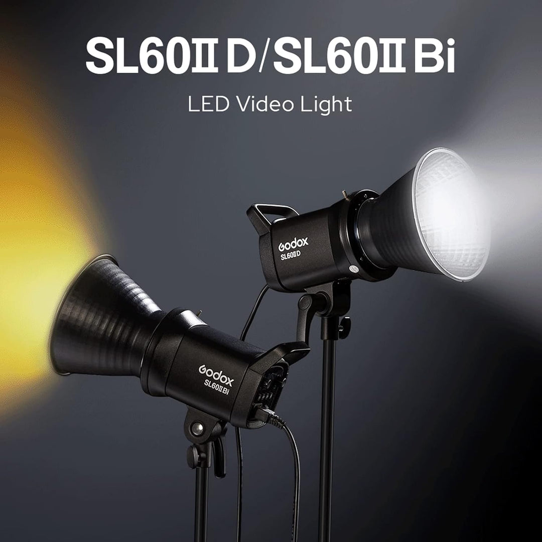 Godox SL60IIBi SL60II-Bi LED-Videoleuchte, 2800K-6500K, CRI96 + TLCI97+, eingebaute 11 FX-Effekte, u