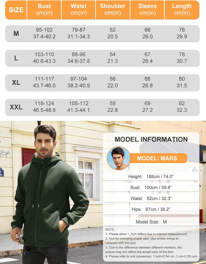 Xnova Sweatjacke Herren Fleecejacke Kapuzenpullover Zipper Hoodie Casual Bequemes und Warmes Übergan