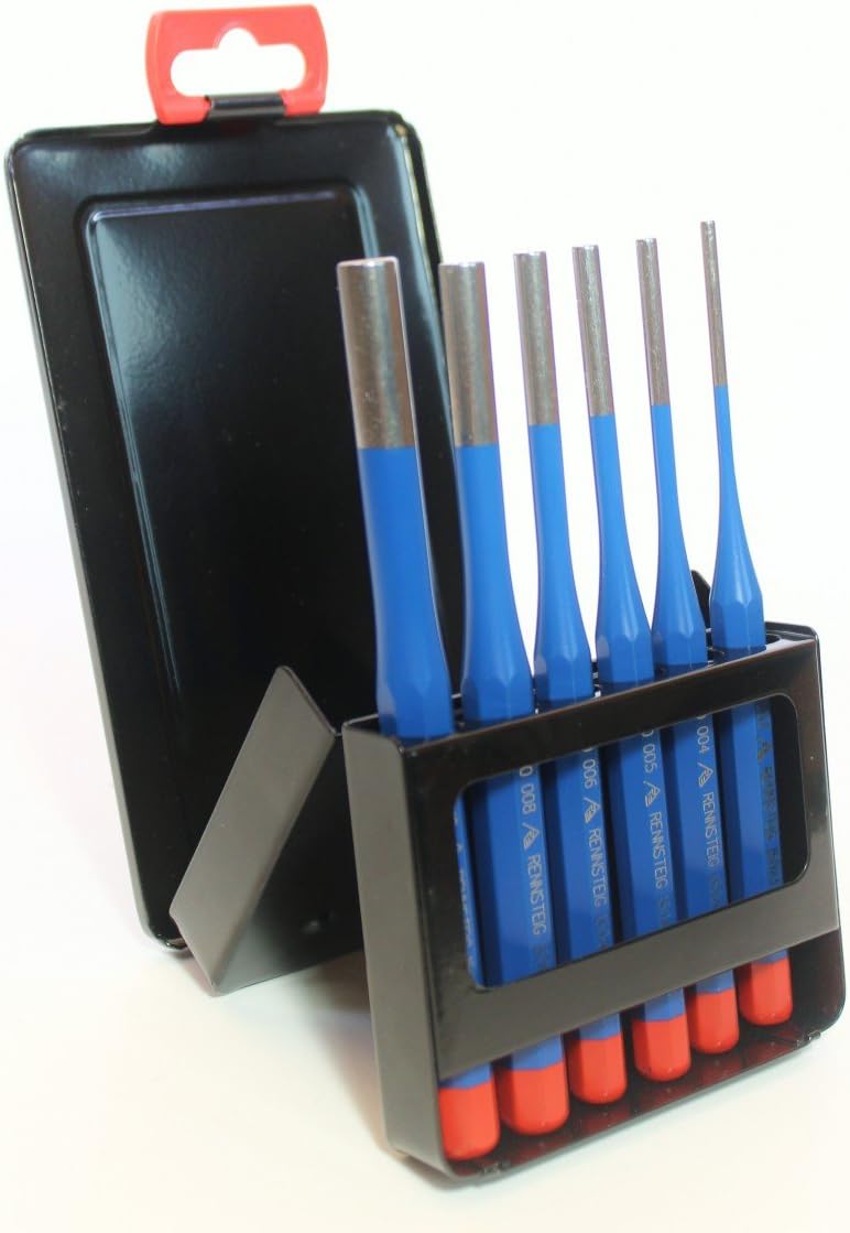 Rennsteig 425 160 0 Splinttreibersatz (Splinttreiber), 3,4,5,6,8,10mm, 8-Kant – Sicherheitsschlagkop