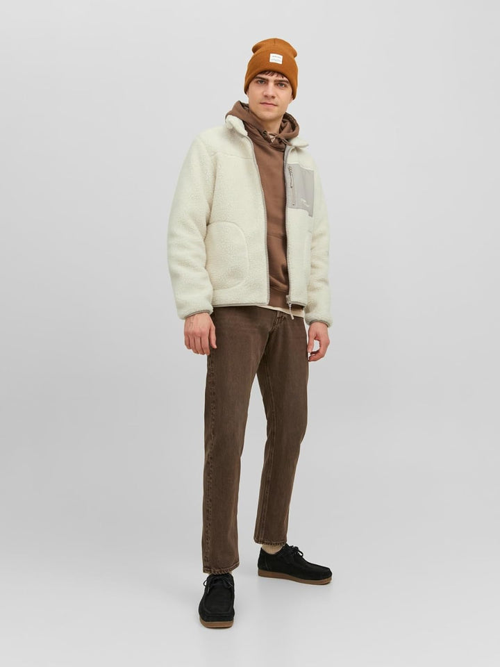 JACK & JONES Herren Jorvesterbro Teddy Jacket Sn Jacke (1er Pack) L Olive Night/Detail:black Blockin