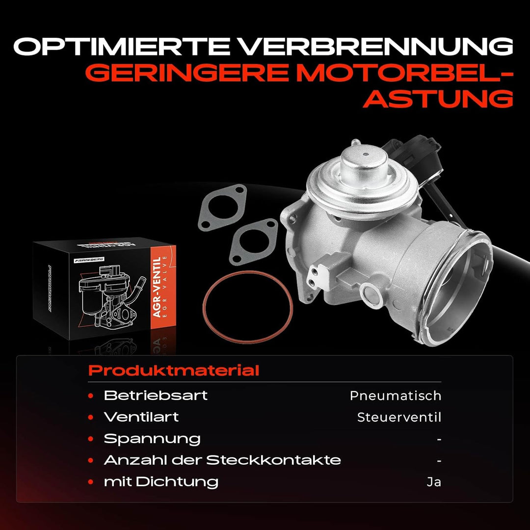 Frankberg AGR-Ventil Abgasrückführung für Transporter V Pritsche/Fahrgestell 7JD 7JE 7JL 7JY 7JZ 2.5