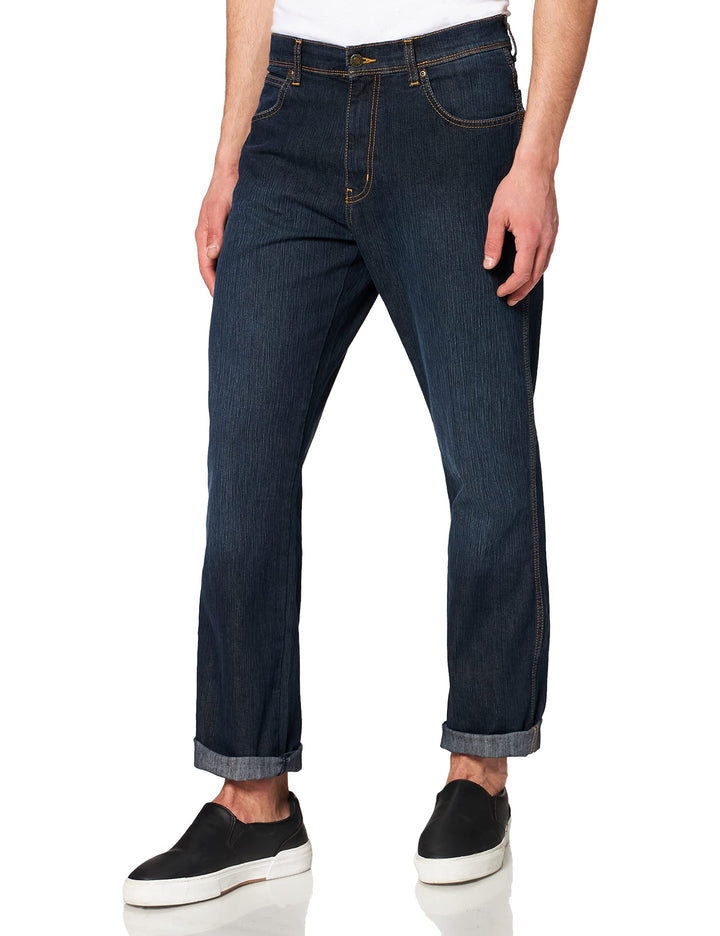 Wrangler Herren Jeans Regular - Mid Waist - Regular Fit - Schwarz W30-W44 31W / 30L Dark Used, 31W /