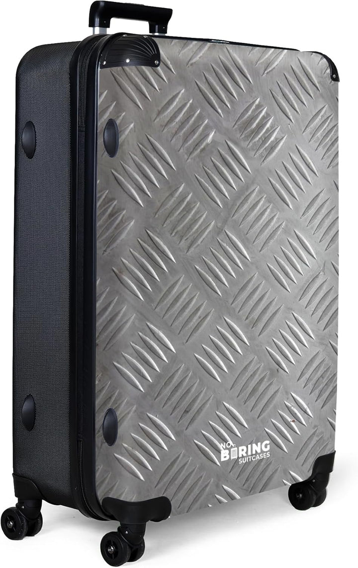 NoBoringSuitcases.com® Koffer XL Gross 77x51.5x28 cm Hartschale Reisekoffer 4 Rollen Leicht Koffer T