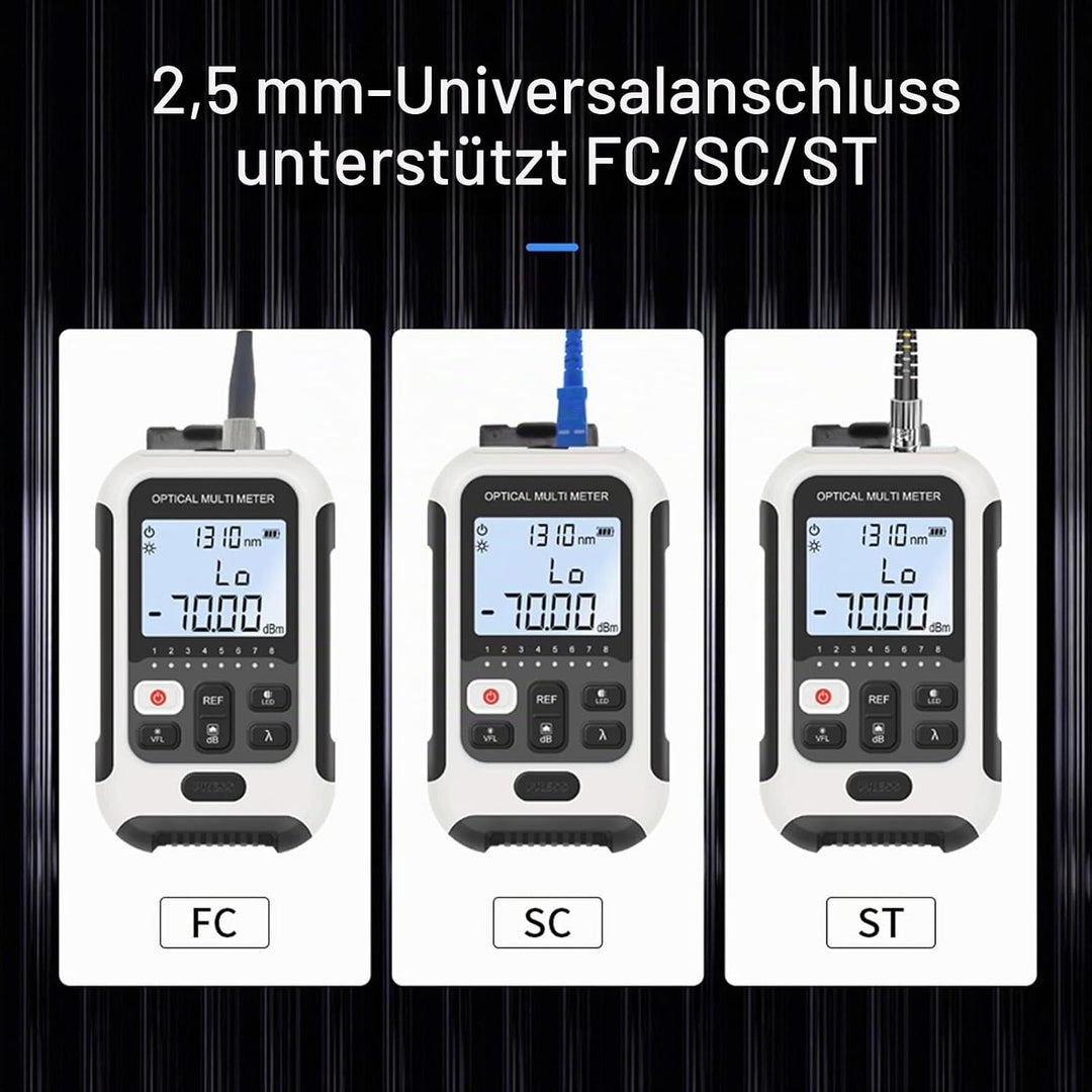 Glasfaser Leistungs Messer, 3 In 1 FTTH Glasfaser Tester Mit Optisches LeistungsmessgeräT, Netzwerkk
