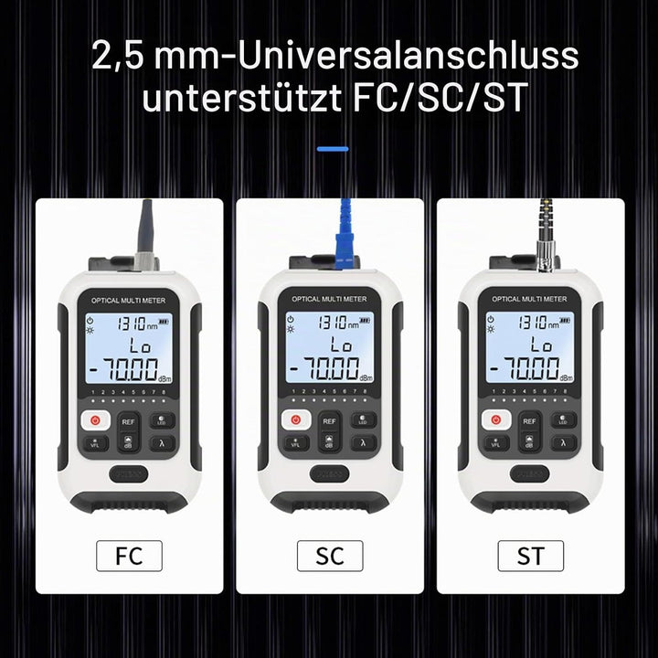Glasfaser Leistungs Messer, 3 In 1 FTTH Glasfaser Tester Mit Optisches LeistungsmessgeräT, Netzwerkk