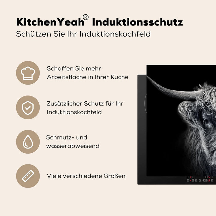 KitchenYeah© Herdabdeckplatte Einteilig Abdeckplatten Cerankochfeld Abdeckung Ceranfeld Herdplattena