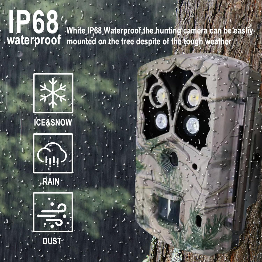 45MP 4K Trail Camera Game Camera Dual Flash 940nm LED und weisse LED Long Standby Time (LY590-D4K)