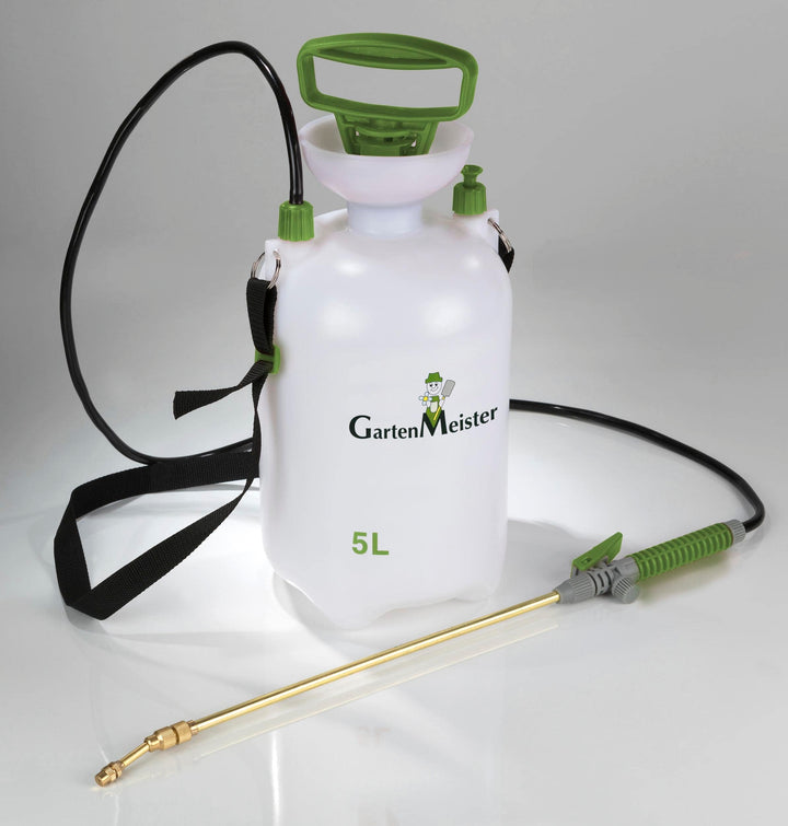 GartenMeister Drucksprühgerät 5 Liter Inklusive Sicherheitsventil und Schultertragegurt